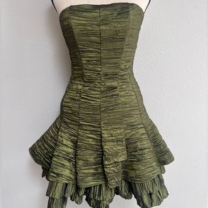 Vintage Jessica McClinton Green Mimi Ruffle Dress Dress size 4